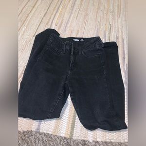 Old Navy Power Slim Straight Jeans, Black Jeans, Size 00, Mid-Rise